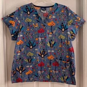 XL Thanksgiving Tafford brand Scrub Top 🍁